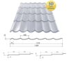 Металочерепиця Атлантика RAL 3005 PEМА 0,45 мм OptimaSteel — Сталекс - Зображення 7