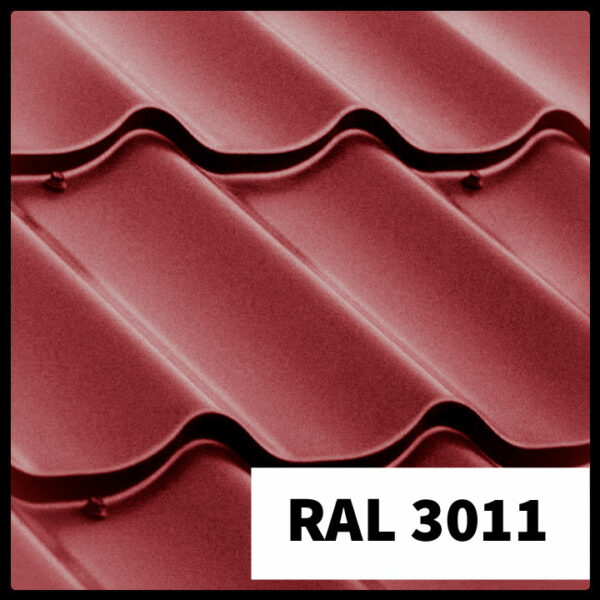 Металочерепиця Модена RAL 3011 - Зображення 3
