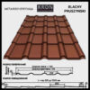 Металочерепиця KRON ( крон 400) 0,45 RAL 8017 "Blacy Pruszynski" - Зображення 2